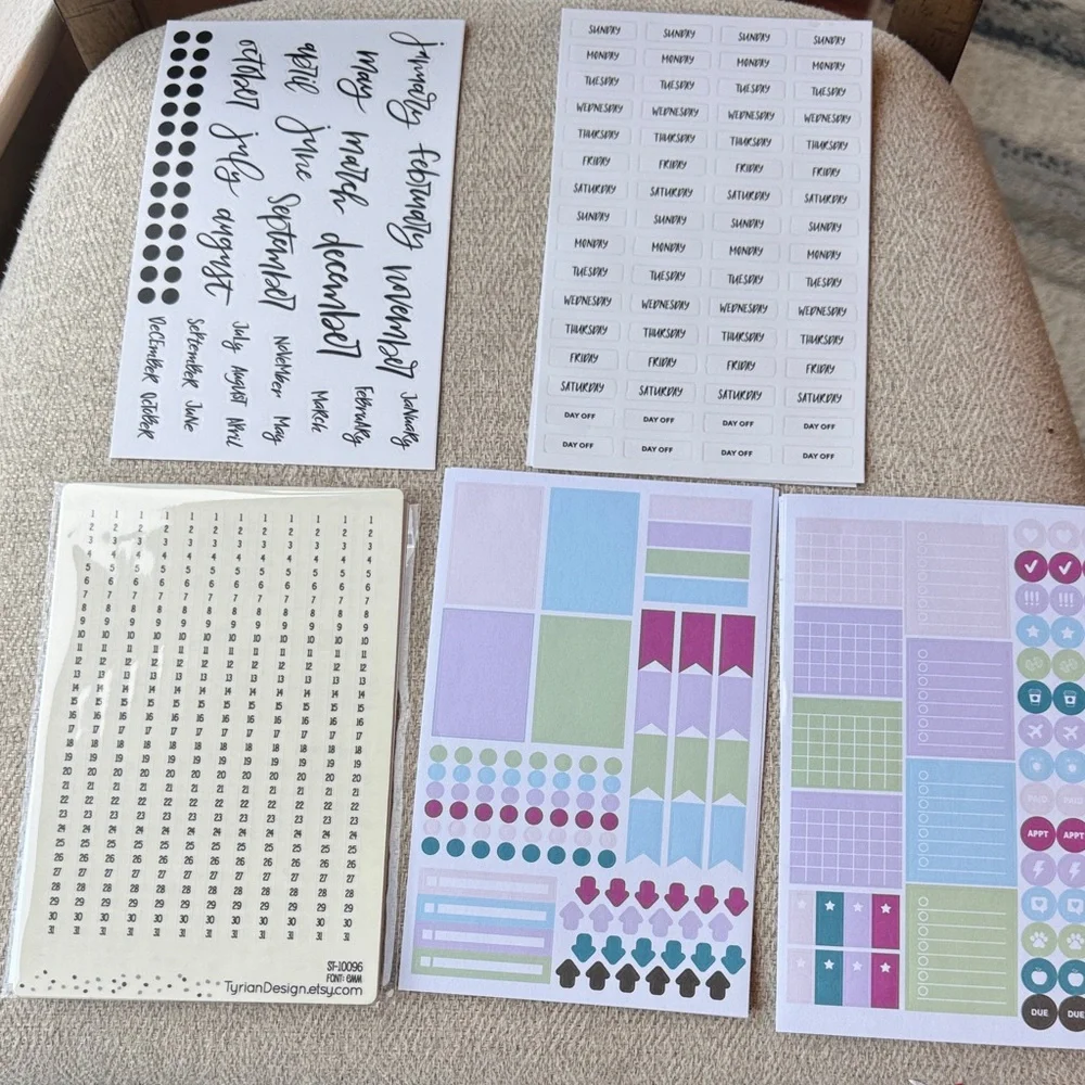 Starter Notebook and Planner Set with Stickers and Stencils